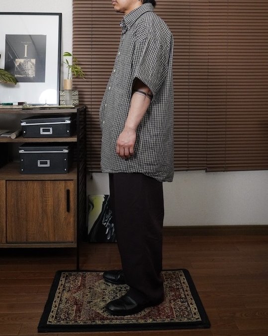 90’s-00's tommy hilfiger check half shirt - 画像 (4)