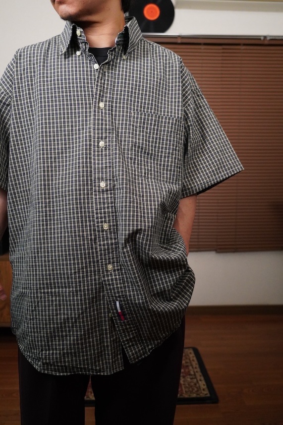 90’s-00's tommy hilfiger check half shirt - 画像 (8)