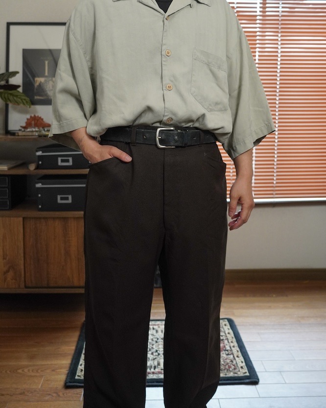 80’s vintage brown slacks pants - 画像 (4)