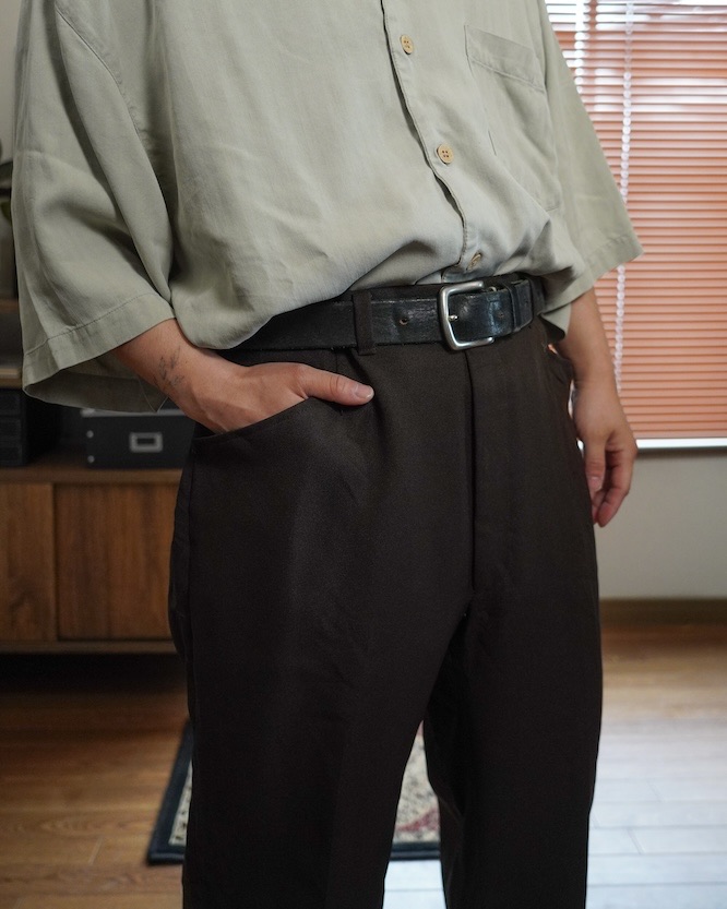 80’s vintage brown slacks pants - 画像 (5)