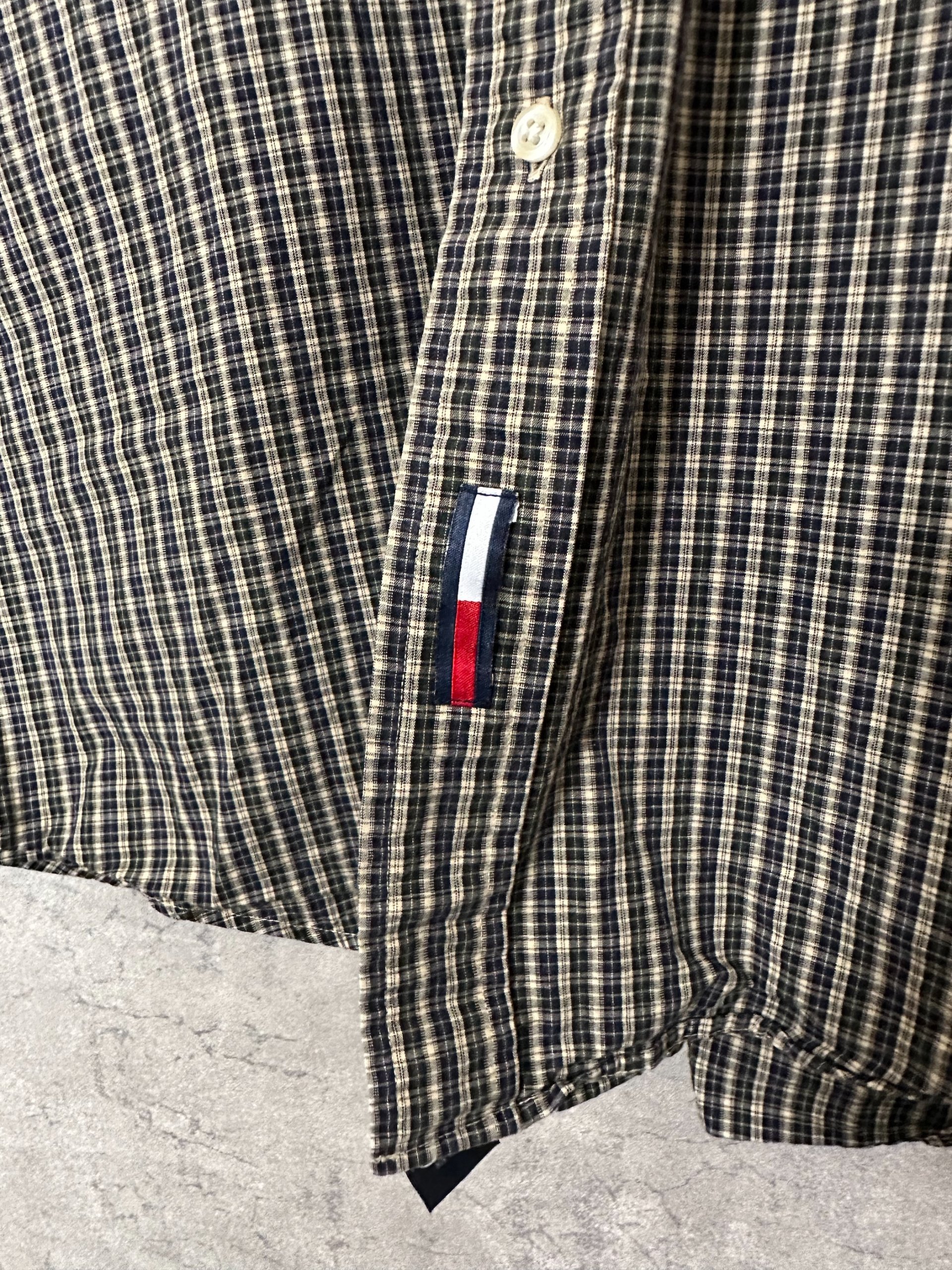 90’s-00's tommy hilfiger check half shirt - 画像 (12)