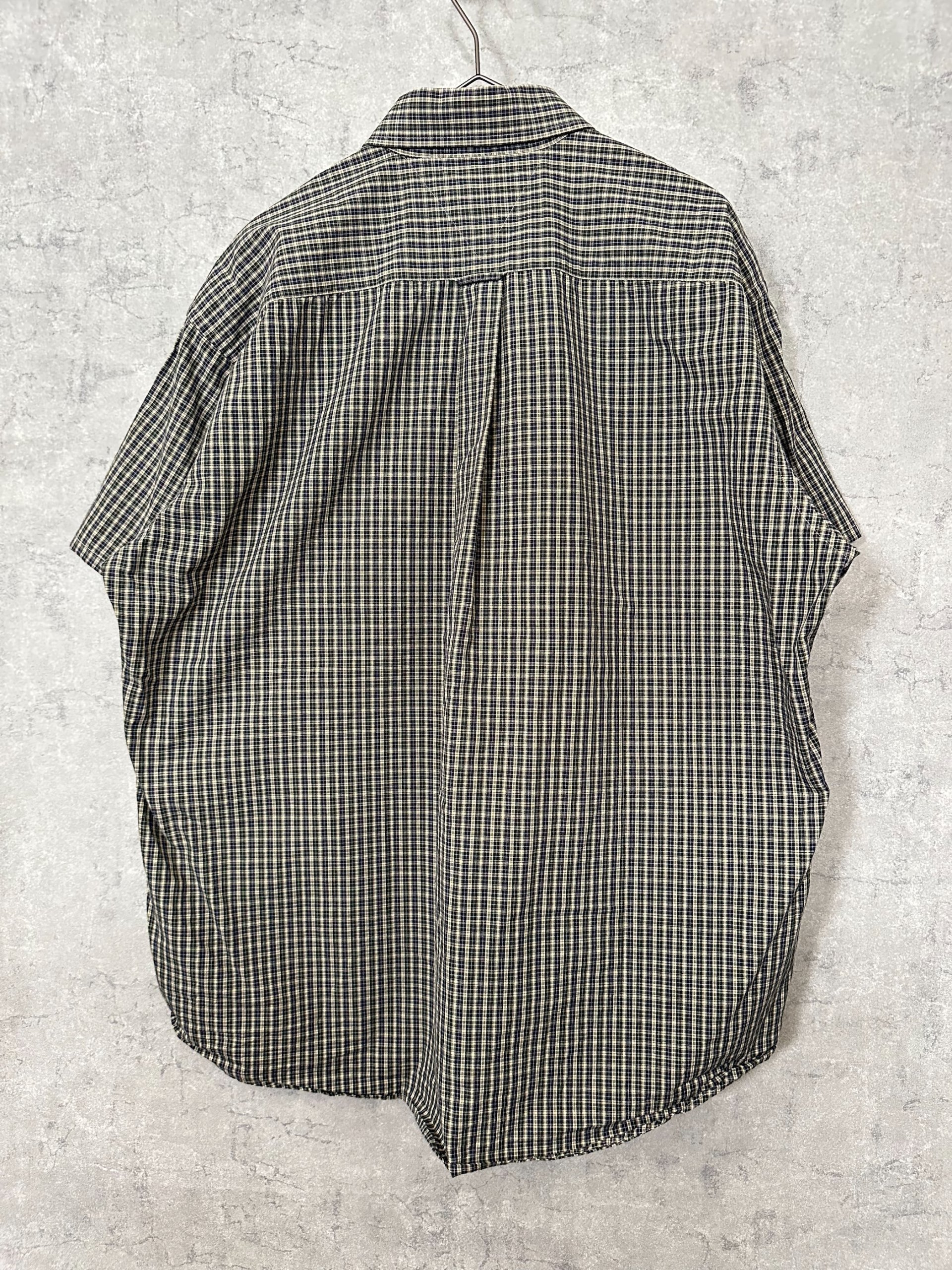 90’s-00's tommy hilfiger check half shirt - 画像 (13)