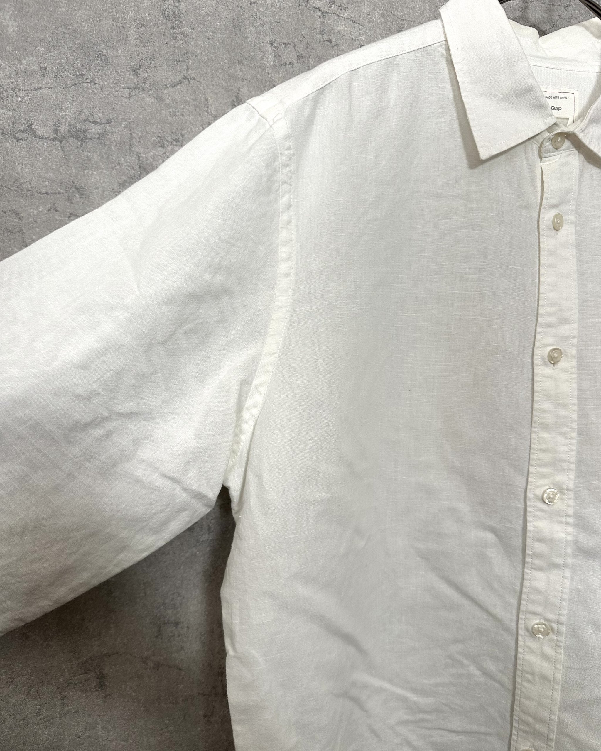 90’s gap white linen shirt - 画像 (10)