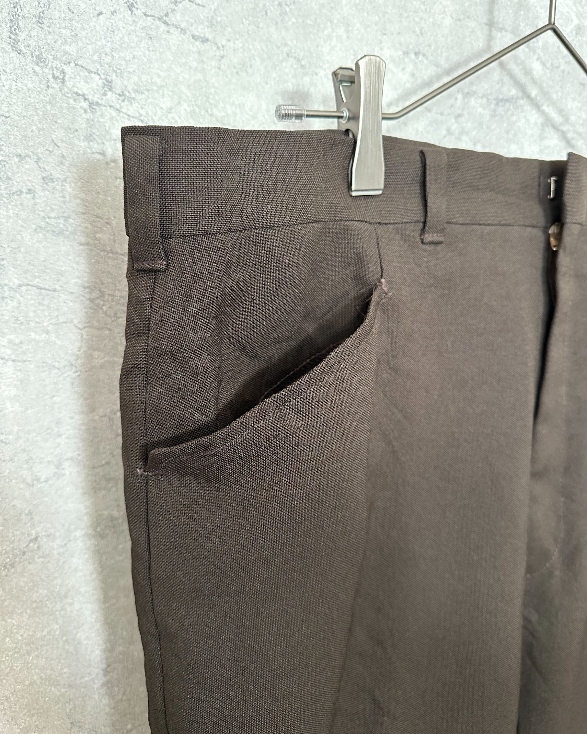 80’s vintage brown slacks pants - 画像 (9)