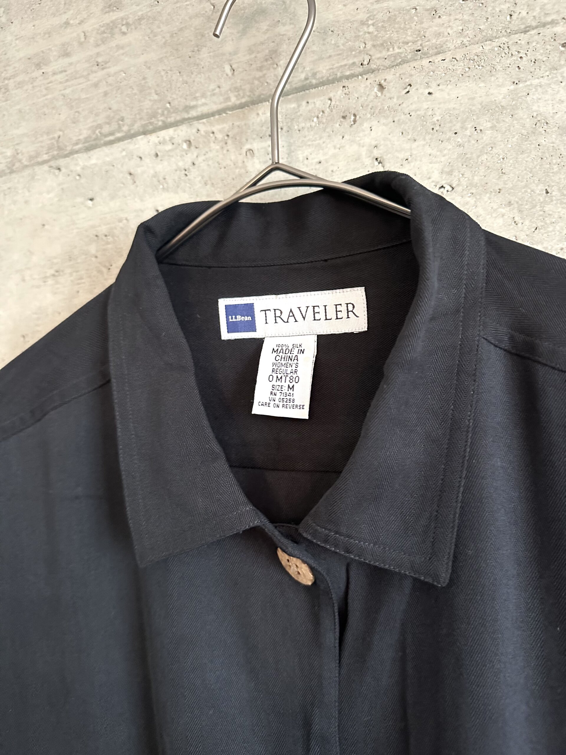 L.L.bean 90’s black silk shirt jacket - 画像 (8)
