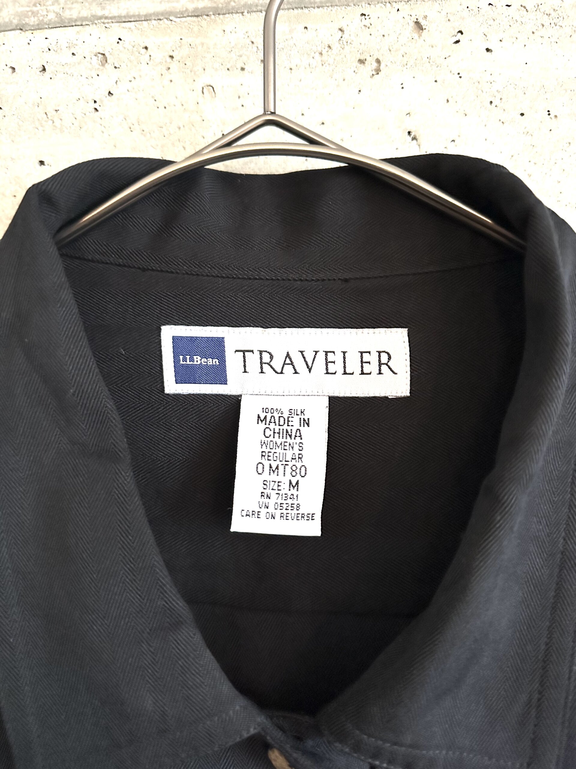 L.L.bean 90’s black silk shirt jacket - 画像 (9)