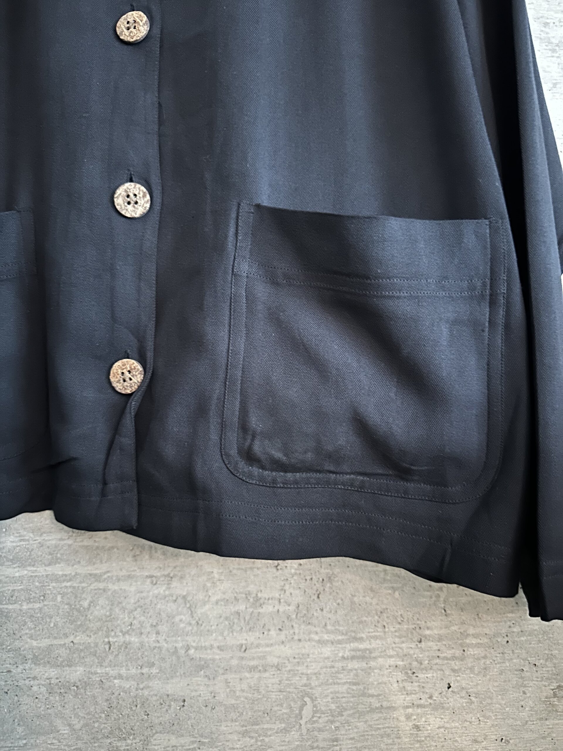 L.L.bean 90’s black silk shirt jacket - 画像 (14)