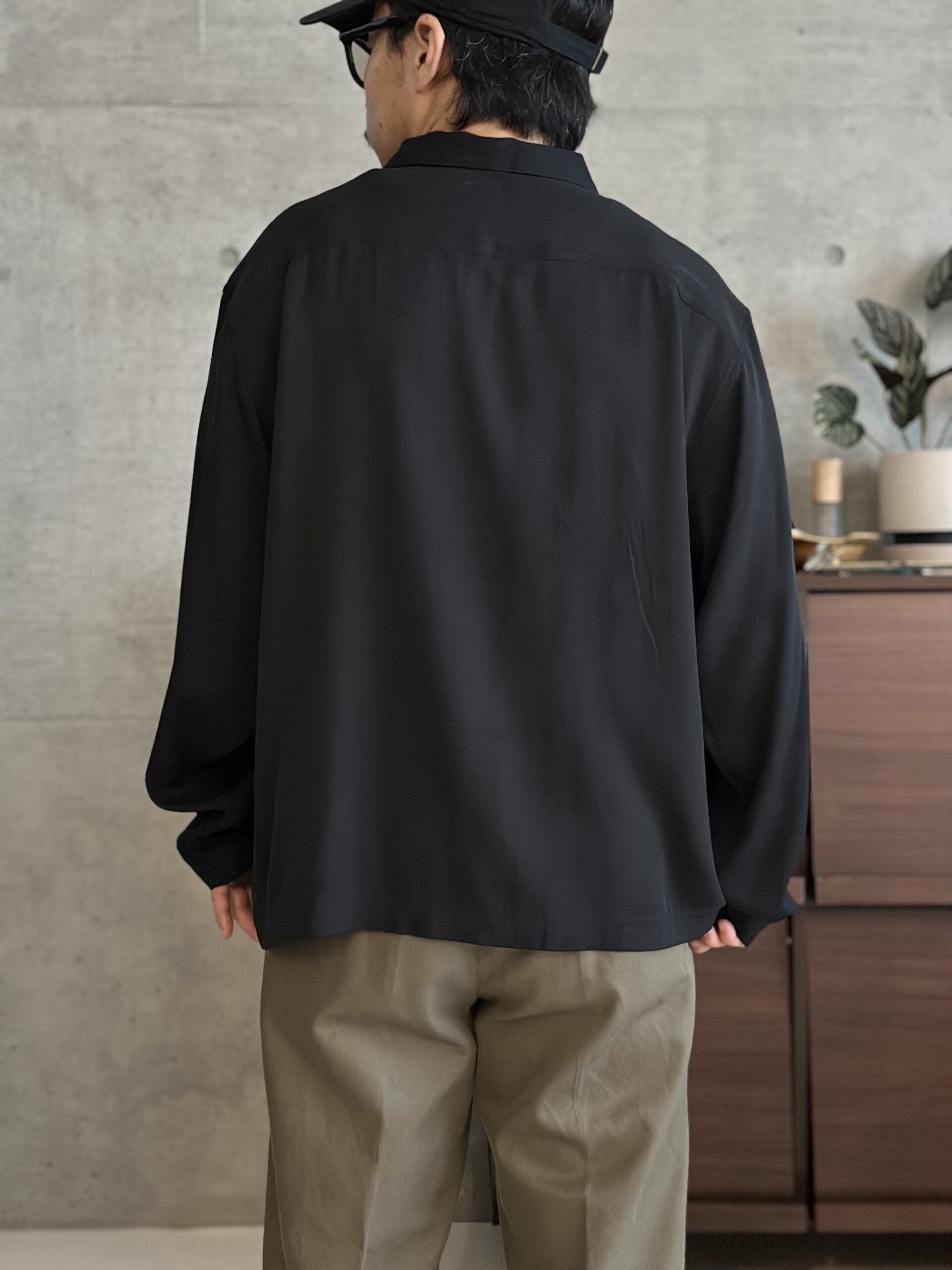 L.L.bean 90’s black silk shirt jacket - 画像 (4)