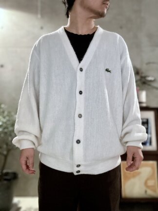 90's IZOD LACOSTE white cardigan